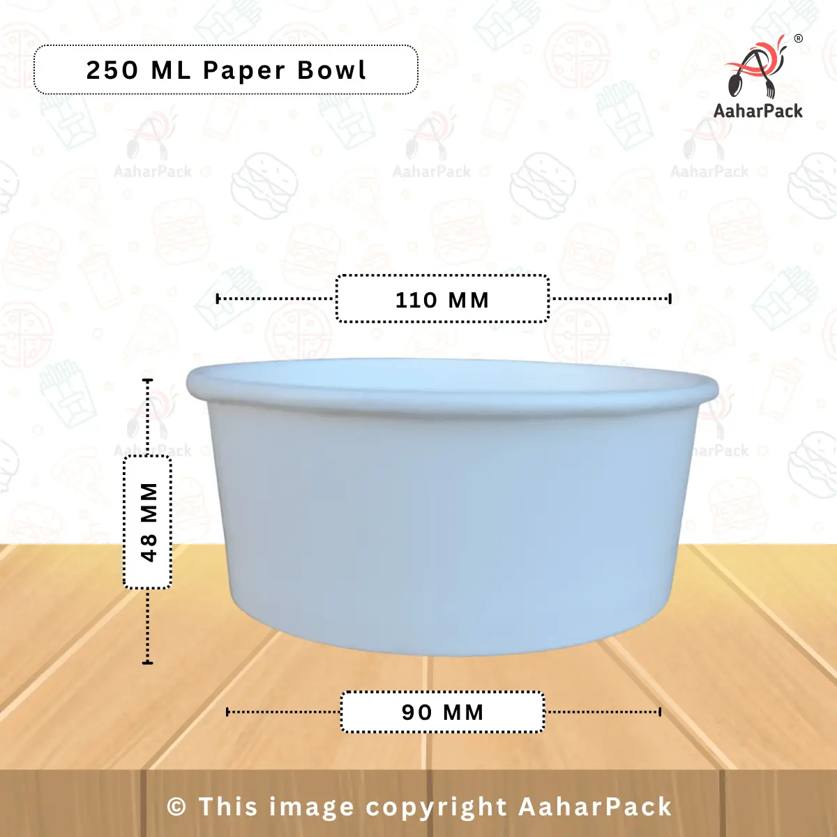 250 ML White Paper Bowls with Dome Plastic Lids – Pack of 1000 | Leak-Proof, Disposable Bowls for Takeaway, Gravies, Snacks & Sweets