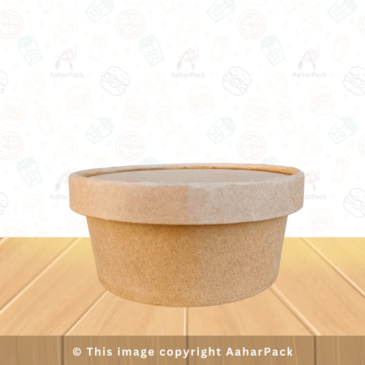 250 ML Kraft Paper Bowls with Paper Lids – Pack of 1000 |  Eco-Friendly Packaging for Dry Snacks, Sweets, and Takeaway