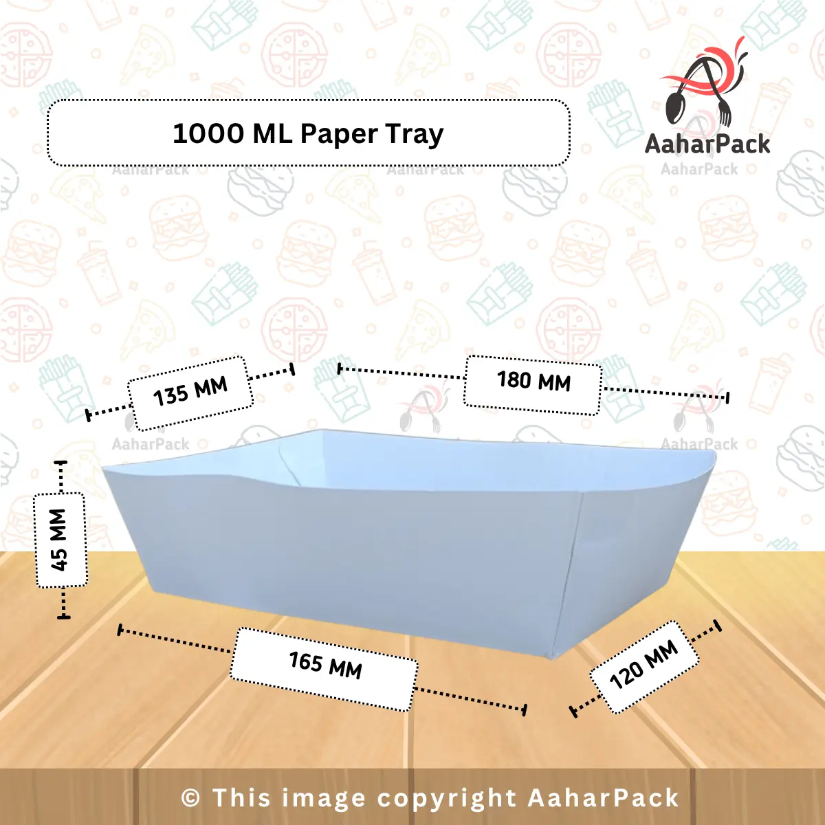 1000 ML White Boat Paper Tray – Large Disposable Food Tray for Takeaway & Catering (Pack of 500 Pcs)