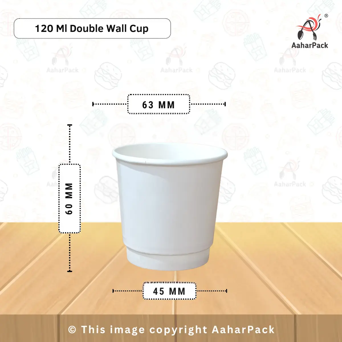 120 ML (4oz) Double Wall White Paper Cups – Pack of 1000 | Premium Disposable Cups