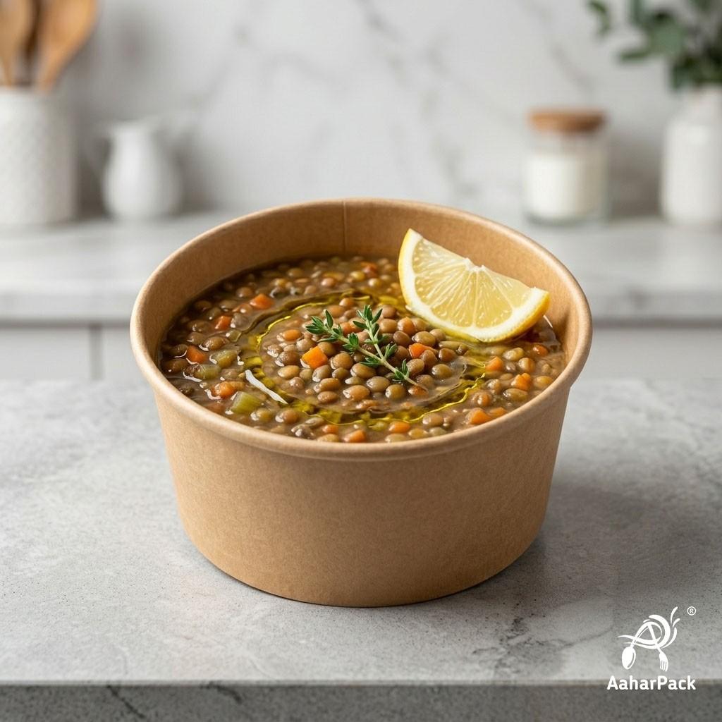 200 ML Kraft Paper Bowls Without Lid (Pack of 250) - Small Brown Disposable Paper Bowls | Eco-Friendly, Leak-Proof Food Containers for Ice Cream, Desserts, Dips & Side Dishes