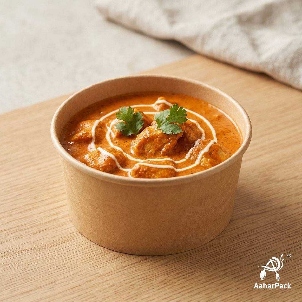 250 ML Kraft Paper Bowls Without Lid (Pack of 200) - Small Brown Disposable Paper Bowls | Eco-Friendly, Leak-Proof Food Containers for Hot Soups, Desserts, Dips & Side Dishes
