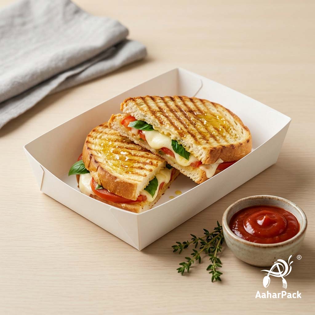 1000 ML White Paper Trays (Pack of 200) - Extra Large Open Food Boats | Disposable Serving Trays for Jumbo Fries & Combo Meals