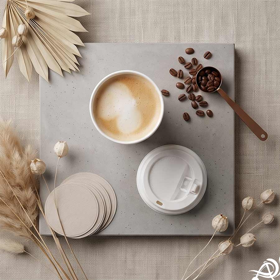 300 ML Long White Double Wall Paper Cups with Lockable White Sipper Lids (Pack of 150) - Tall Spill-Proof Insulated Takeaway Cups
