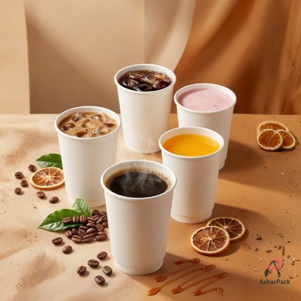 250 ML (8 oz) White Double Wall Paper Cups Without Lid (Pack of 225) - Insulated Coffee & Beverage Cups