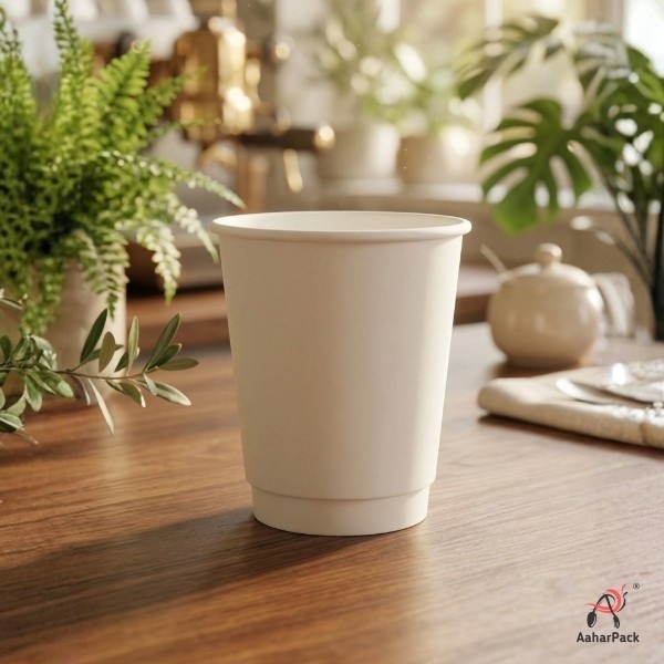 300 ML (10 oz) White Double Wall Paper Cups Without Lid (Pack of 250) - Insulated Coffee & Beverage Cups